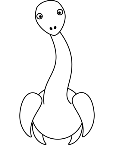 Cartoon Dinosaur Coloring Page